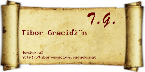 Tibor Gracián névjegykártya